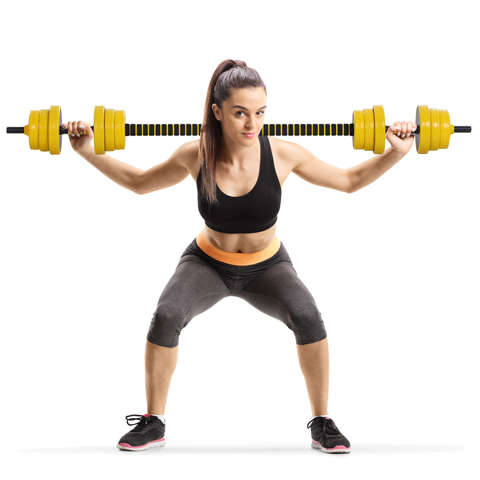 Soozier Adjustable Dumbbell Set: 44lbs Barbell with Weight Plates, Bar Clamp & Rod for Versatile Home Gym Workouts, Black Aosom Canada