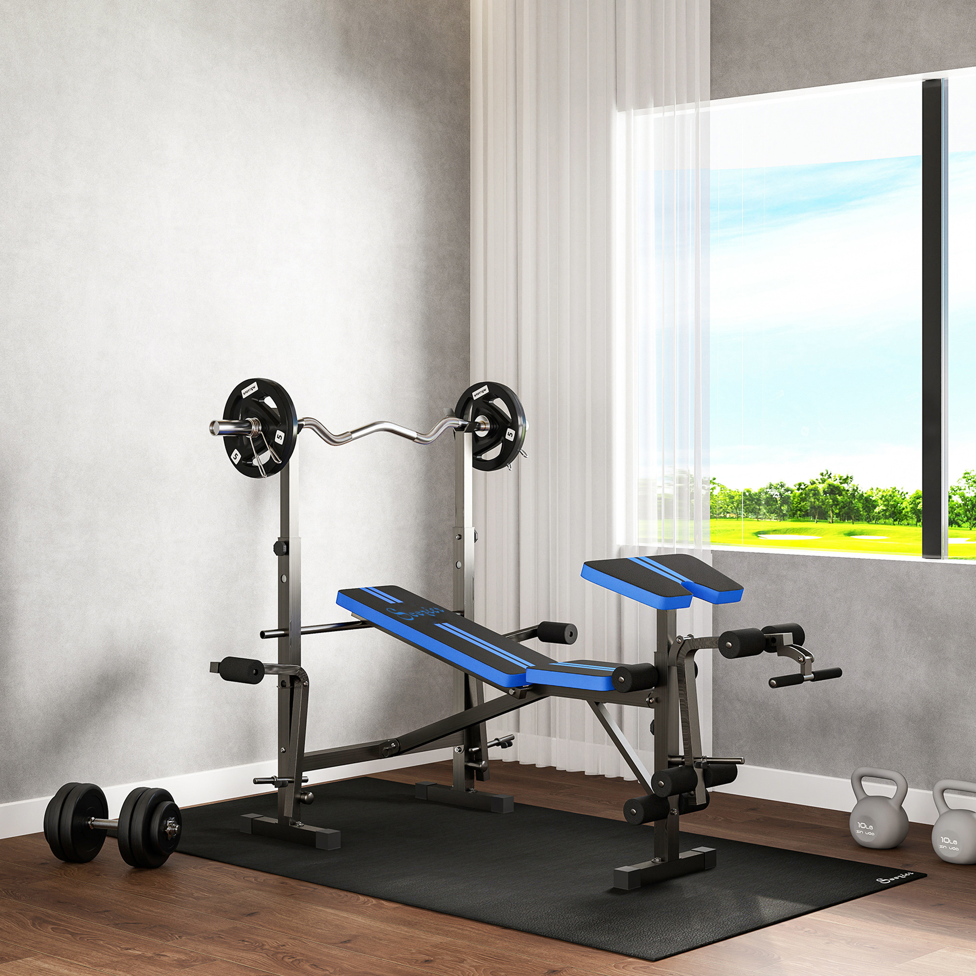 Soozier Adjustable Weight Bench for Weight Lifting and Strength Training Aosom Canada