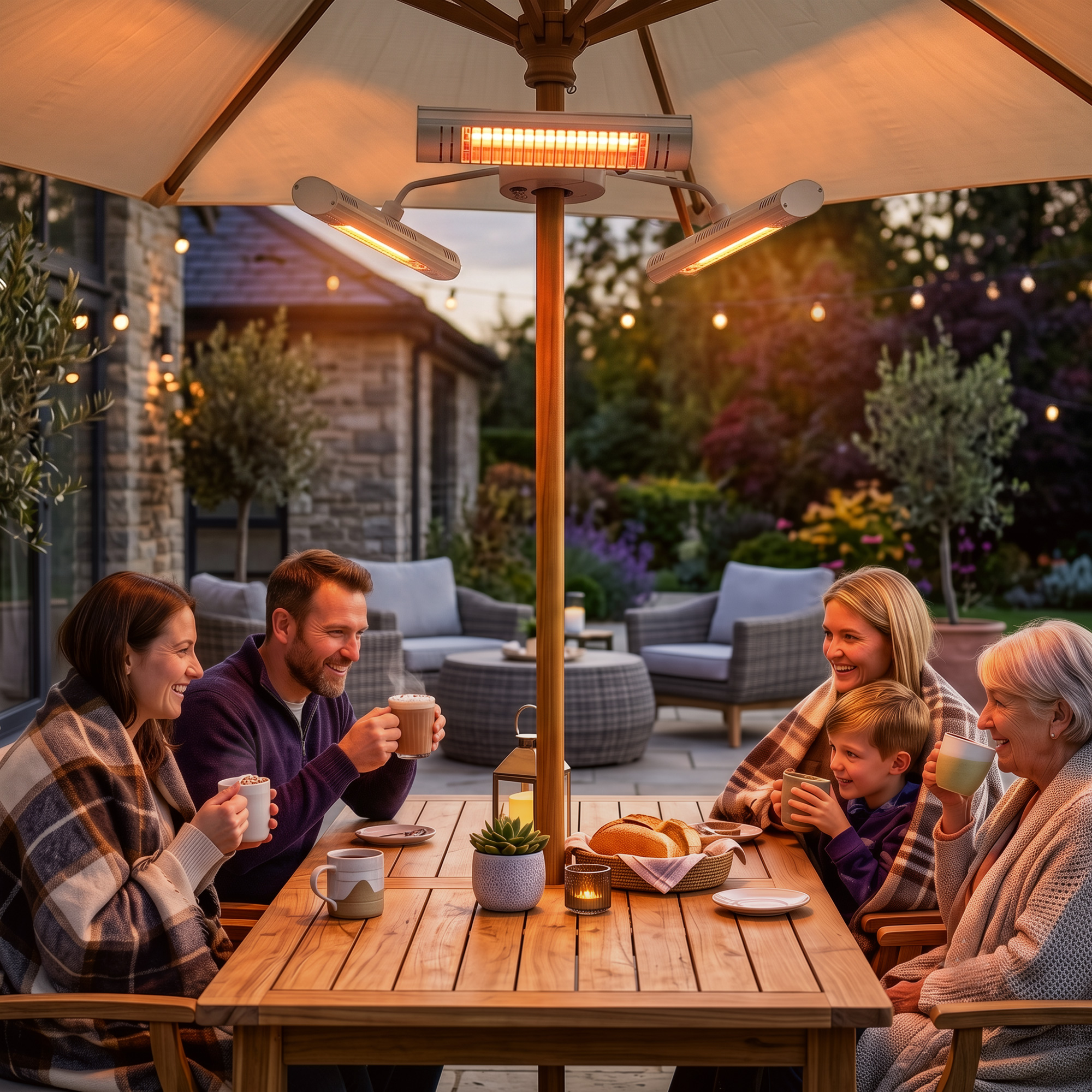 Outsunny Electric Patio Heater 3 Heating Panels Ultra-low Glare Aluminum Infrared Remote Control Aosom Canada