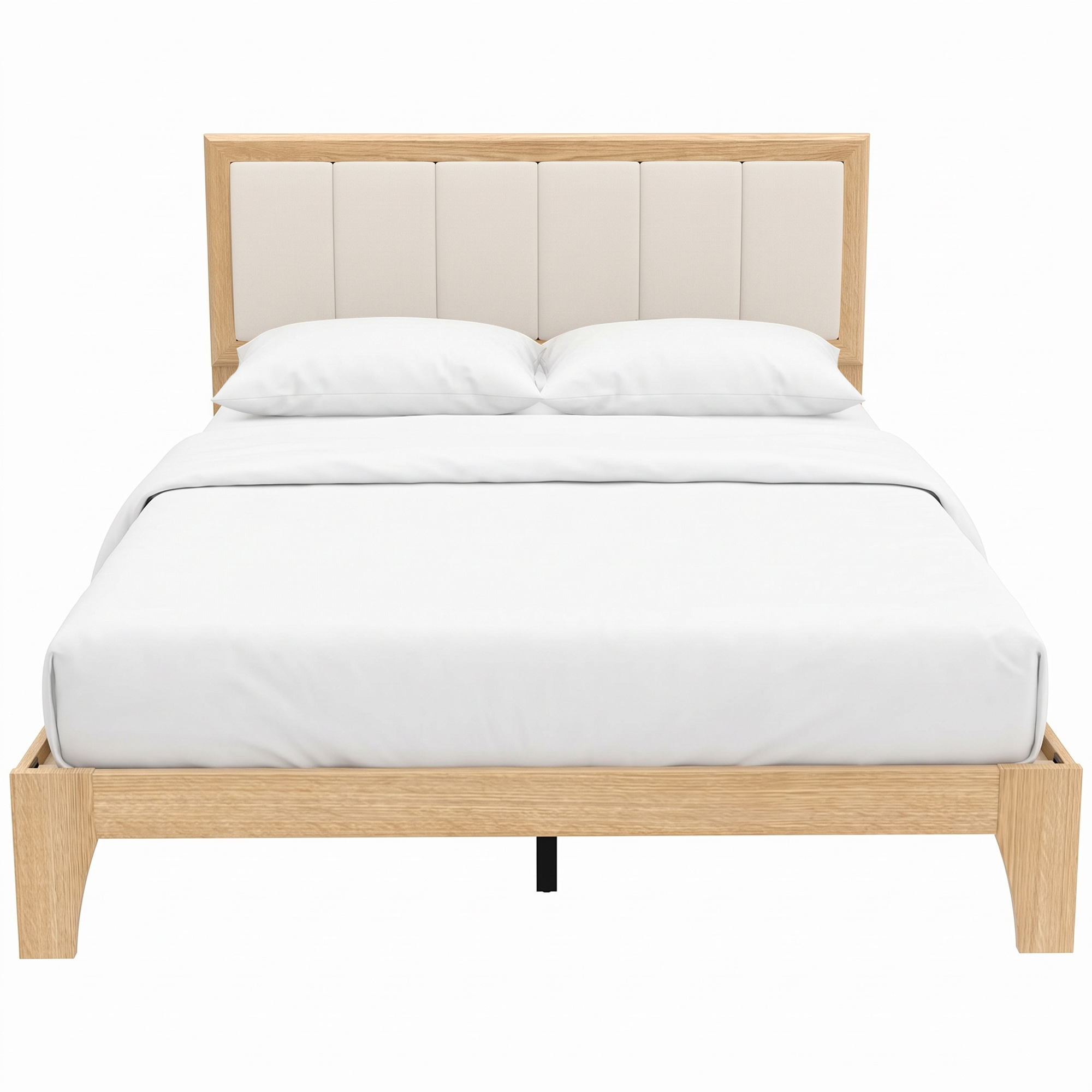 HOMCOM HOMCOM Full Bed Frame with Headboard Full Size Platform Bed Frame with Wooden Slats No Box Spring Needed Easy Assembly Oak - $188.99 at Aosom US