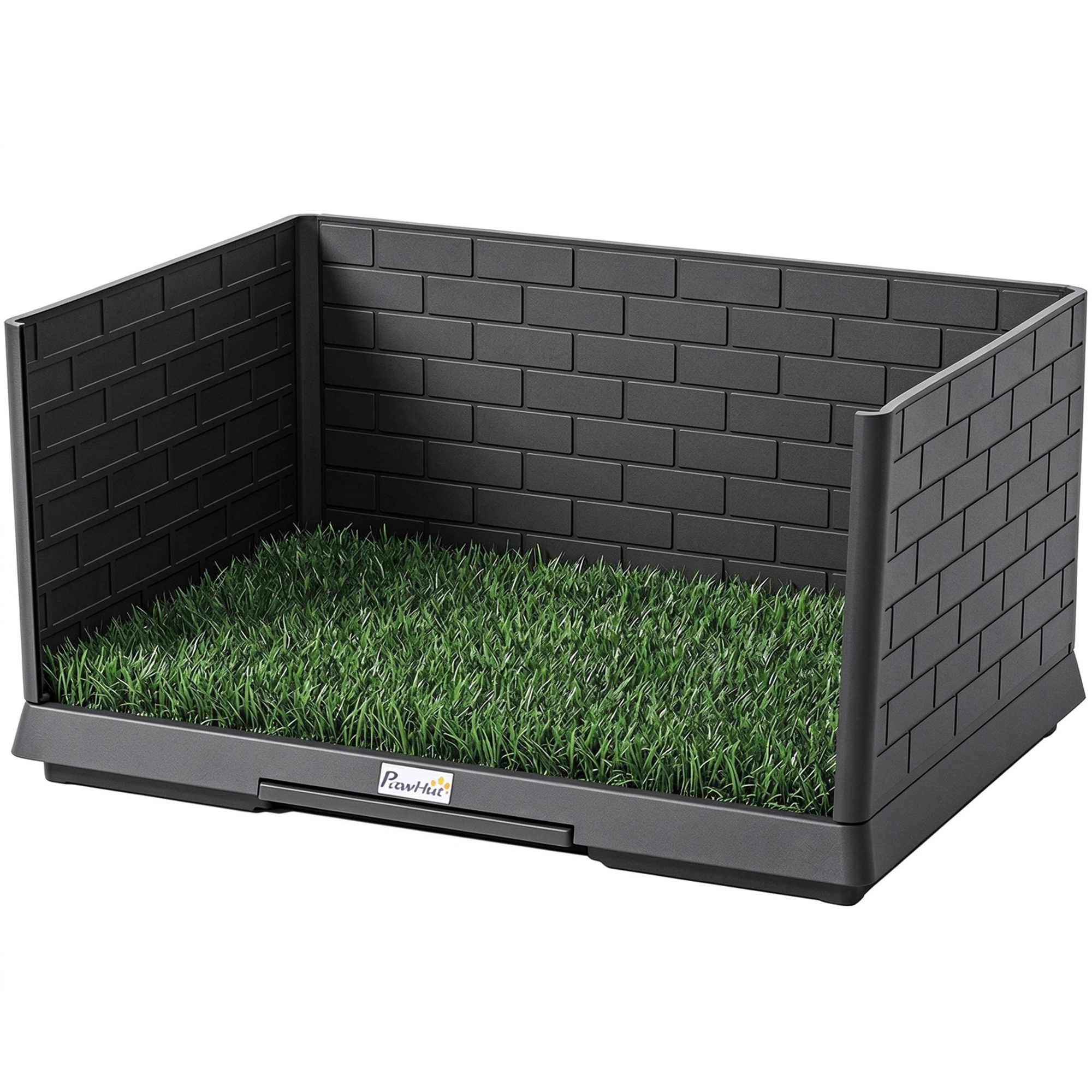 PawHut PawHut Dog Grass Pad with High Walls and Tray, Indoor Potty Tray for Puppy Training, Pee Pad Holder with Artificial Grass - $55.99 at Aosom US