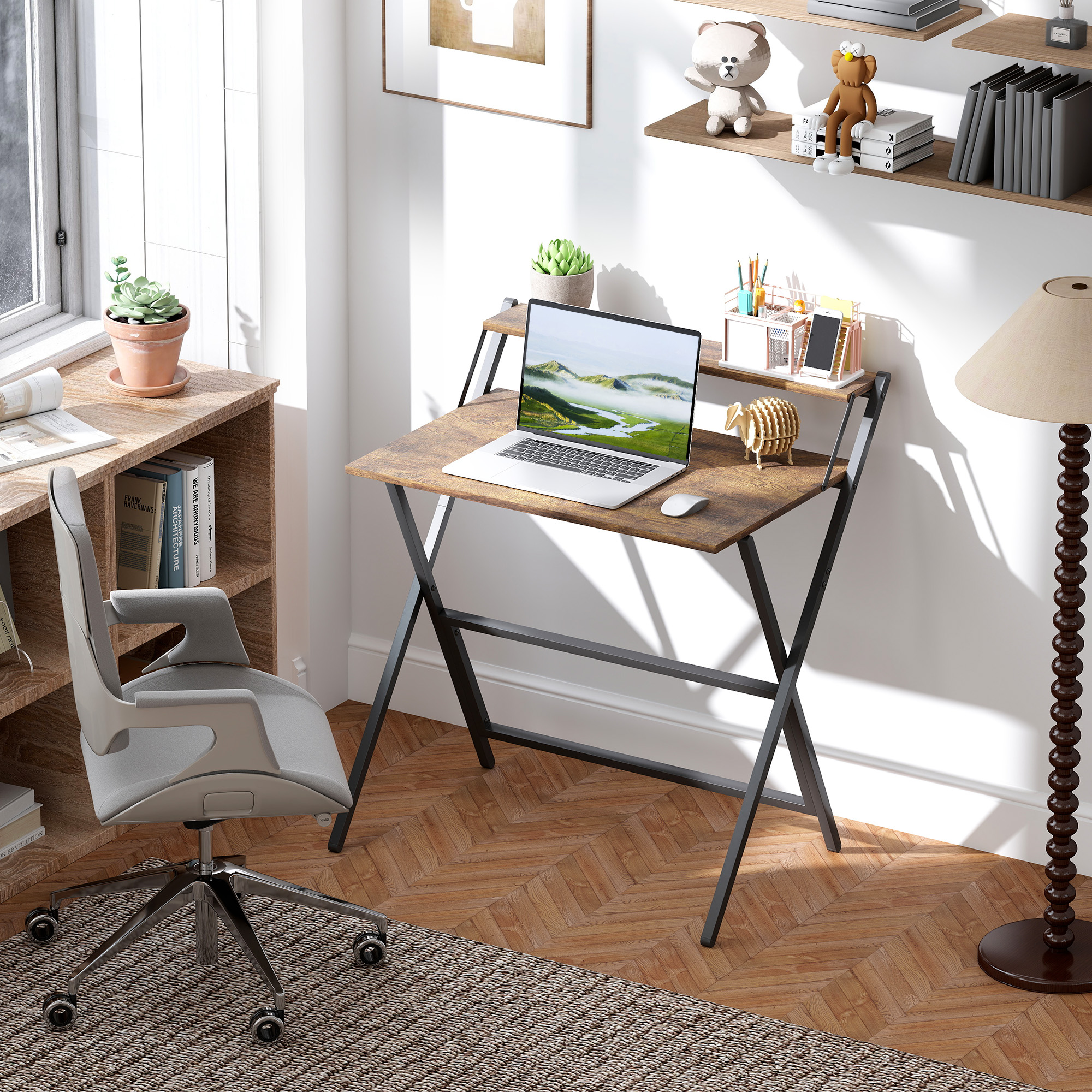 HOMCOM Folding Computer Desk, 32
