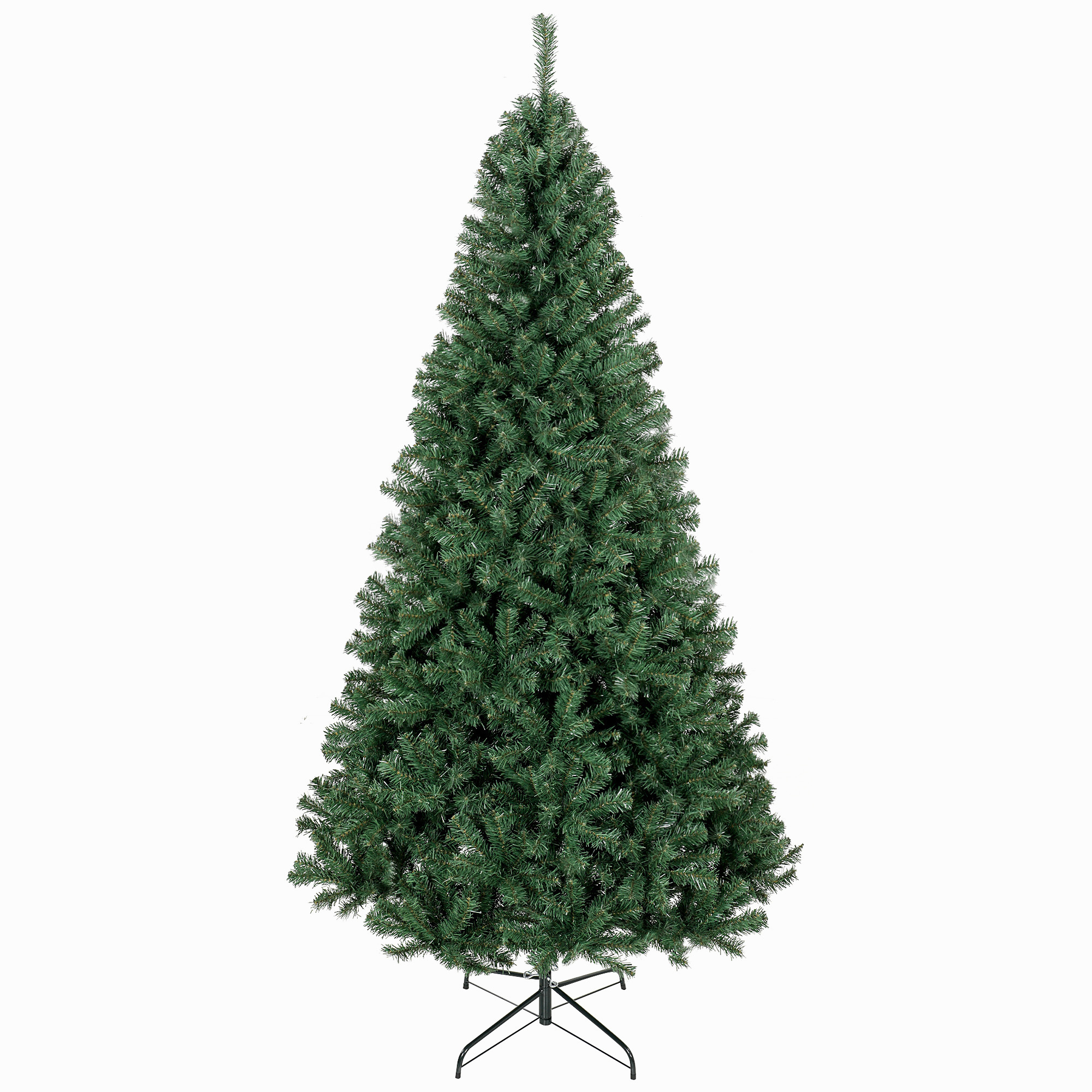 HOMCOM 7.5 ft Artificial Christmas Tree, Norway Spruce Tree, Hinged Xmas Tree with Metal Stand
