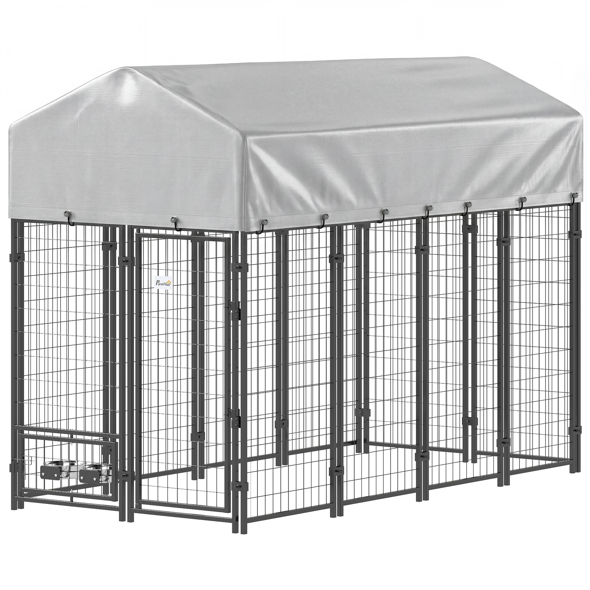 PawHut PawHut 8' x 4' x 6' Outdoor Dog Kennel, Dog Kennel Outside Run with 360° Rotating Bowls, Waterproof & UV Resistant Cover - $231.99 at Aosom US