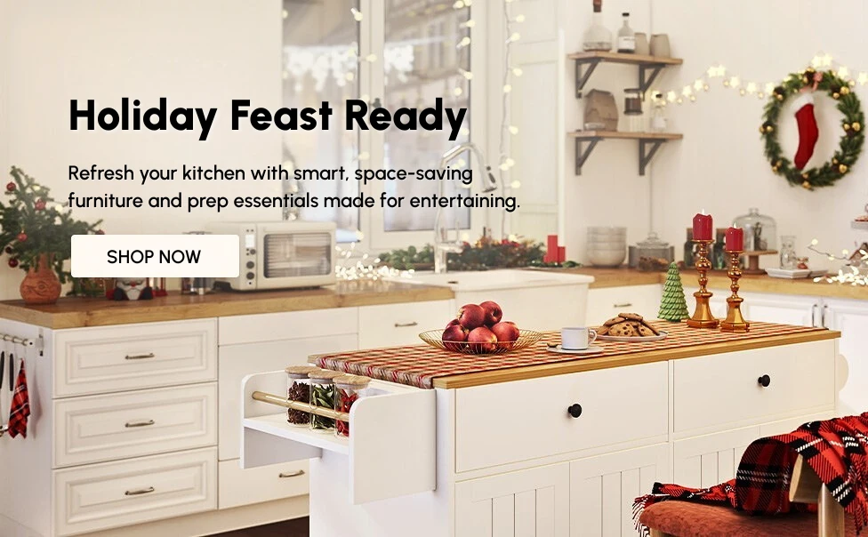 Refresh your kitchen with smart, space-saving furniture and prep essentials made for entertaining.