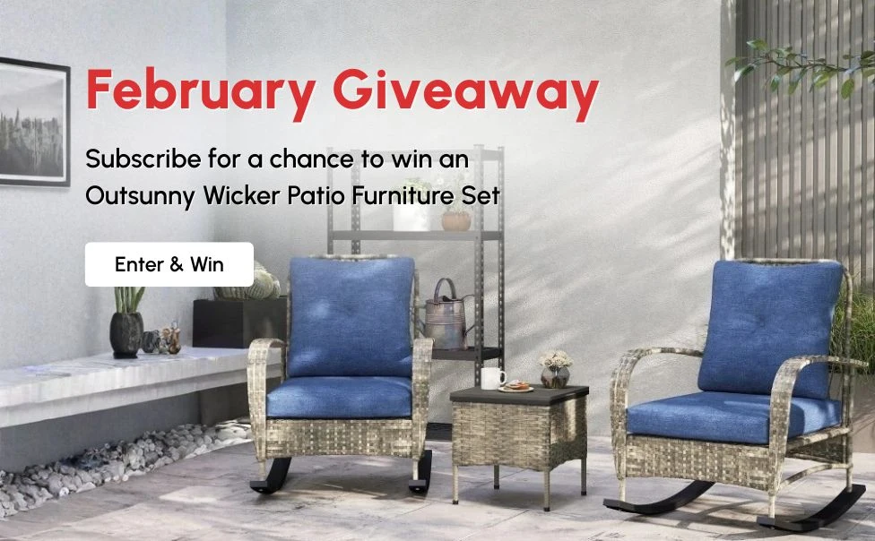 Subscribe for a chance to win an Outsunny Wicker Patio Furniture Set