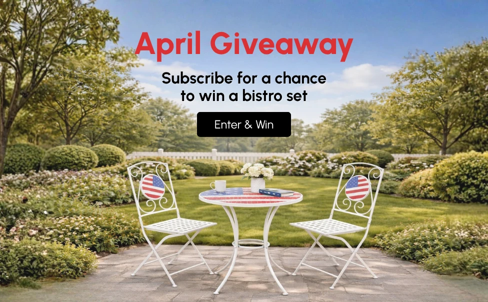 Subscribe for a chance to win an Outsunny 3-Piece Patio Bistro Set