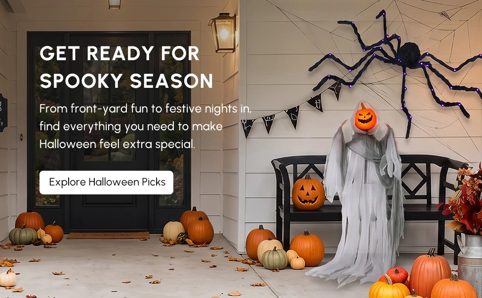 From front-yard fun to festive nights in, find everything you need to make Halloween feel extra special.