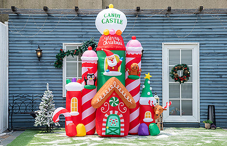 Festive outdoor decorations