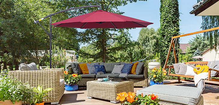 Shade Anywhere: Offset Patio Umbrella