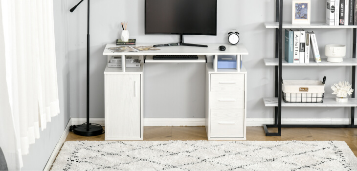 Spacious Computer Desk: Organized Workspace Solution