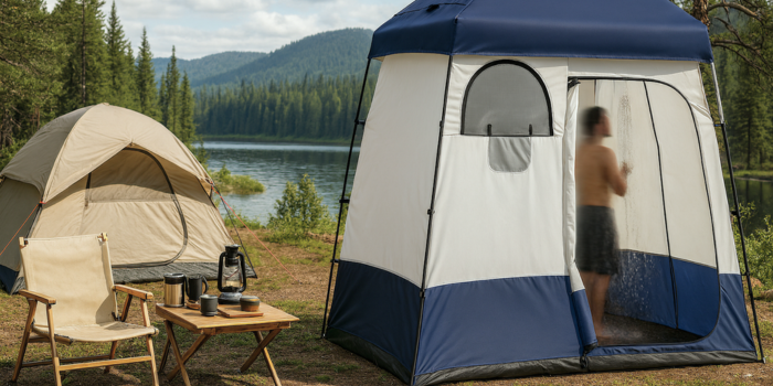 Portable 2-Room Shower Shelter