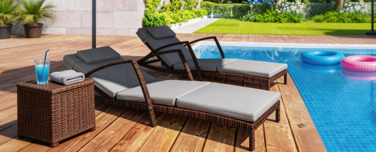 Wicker Sun Lounger