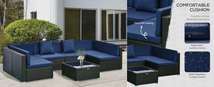 Furniture Set with Removable cushion covers