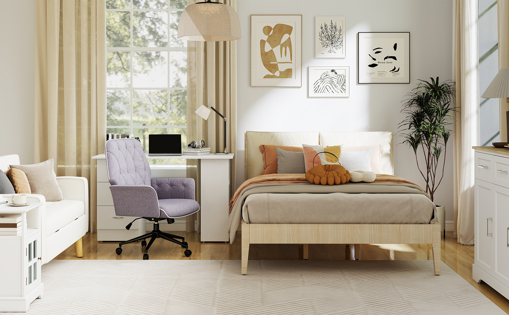 A cozy multi-purpose flat suite