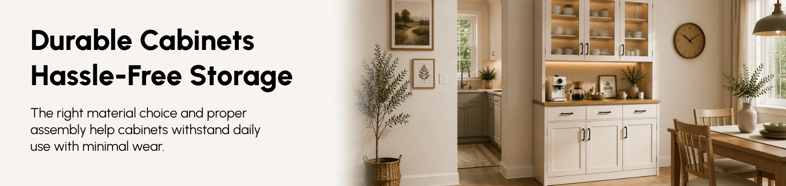 Durable Cabinets, Hassle-Free Storage