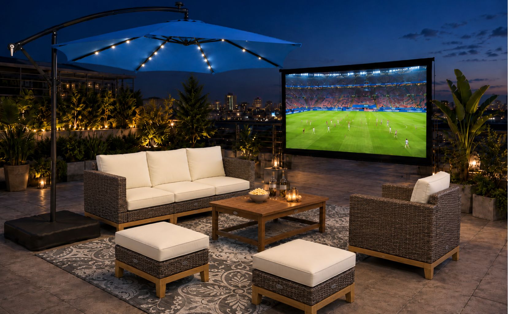 Rooftop Lounge Watch Party