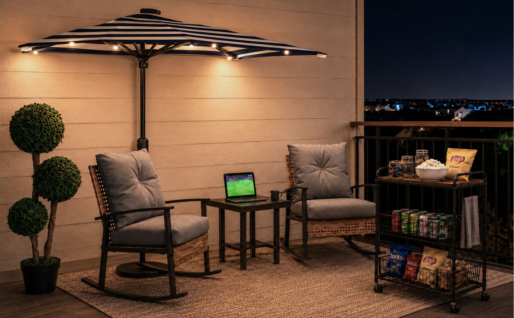 Cozy Balcony Viewing Spot