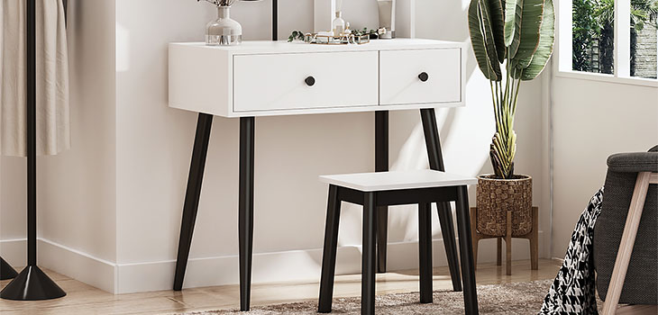 HOMCOM Makeup Dressing Table Set