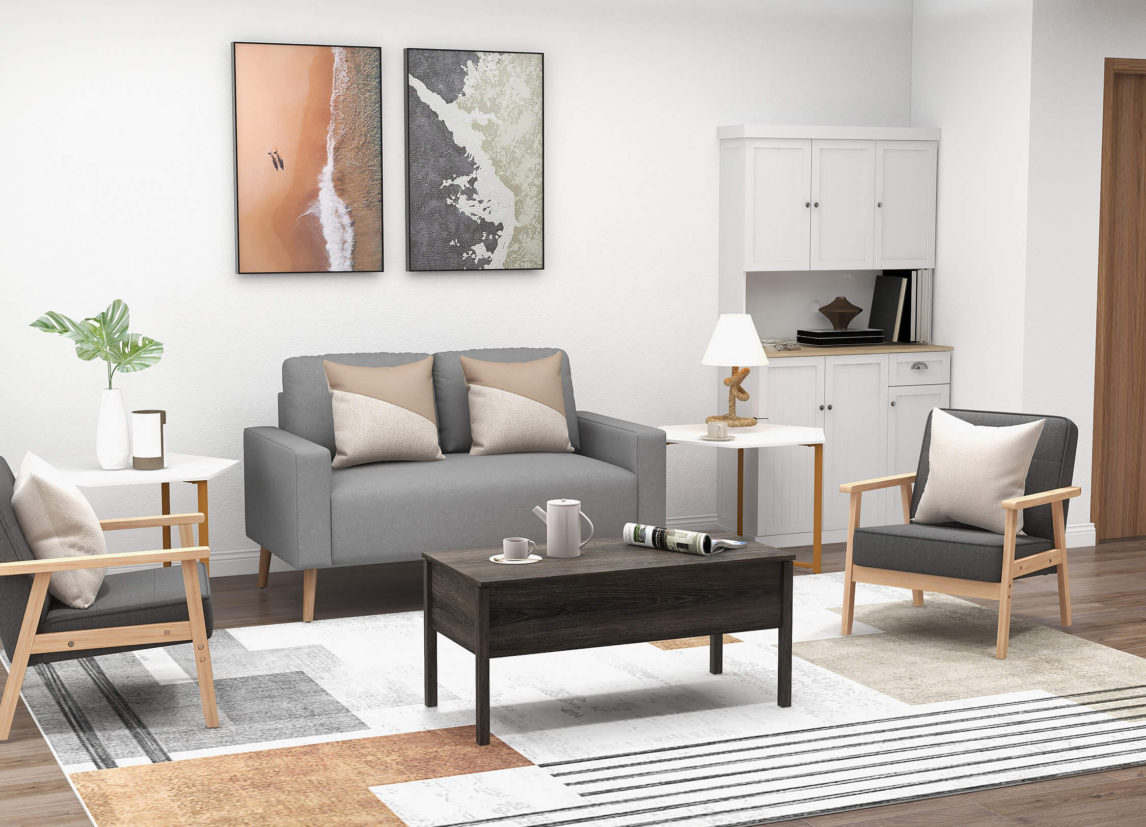Create a sleek living room