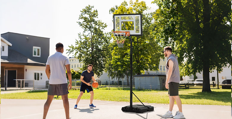 Basketball Hoop and Stand with Weight Base and Wheels