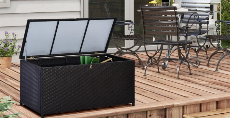 Wicker Outdoor Storage Box