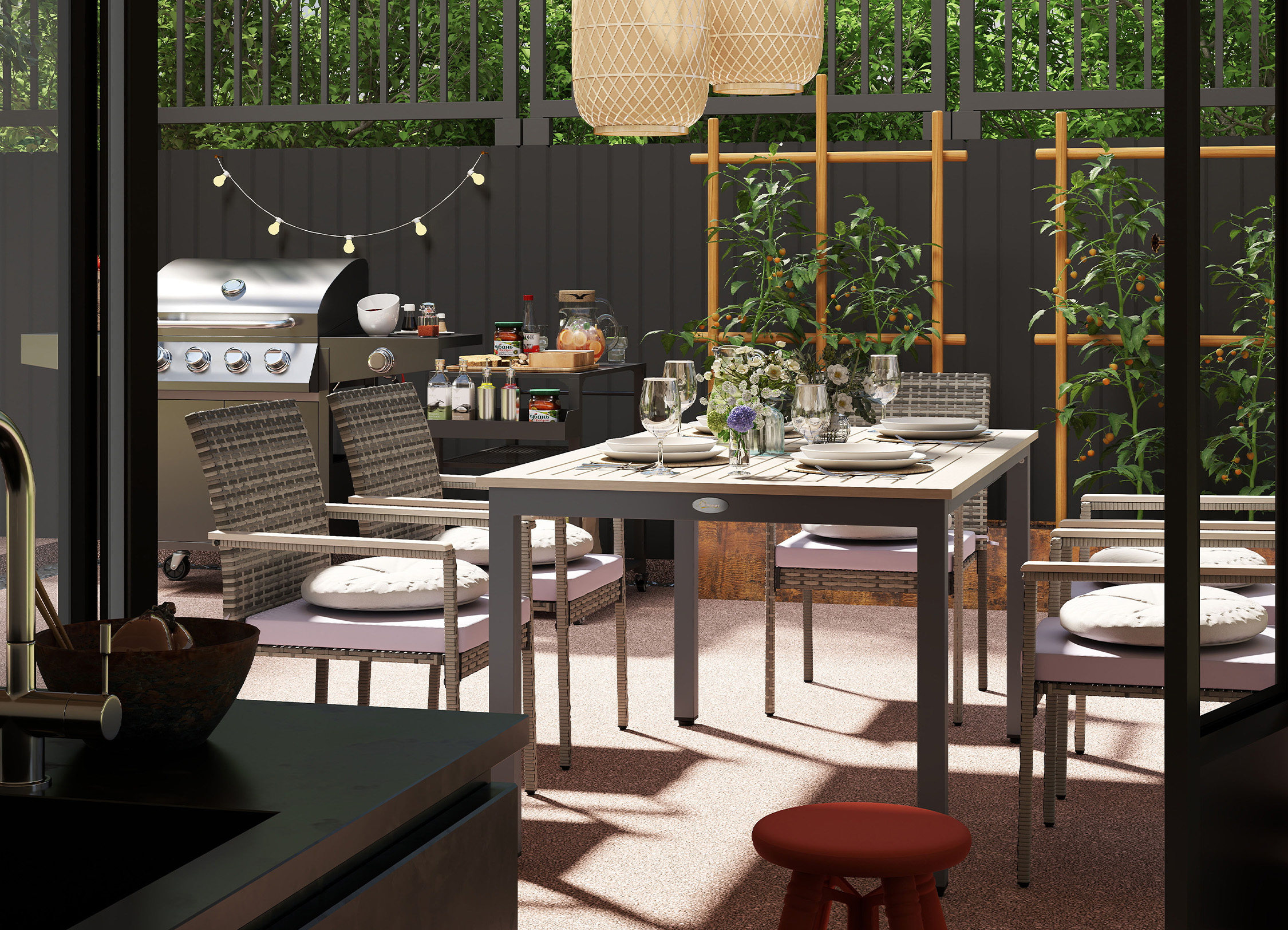 Summer hangout for outdoor dining