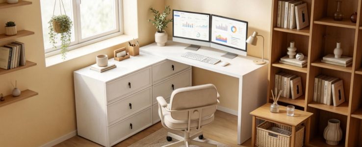 L-shaped desk