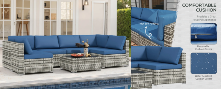 Furniture Set with Removable cushion covers
