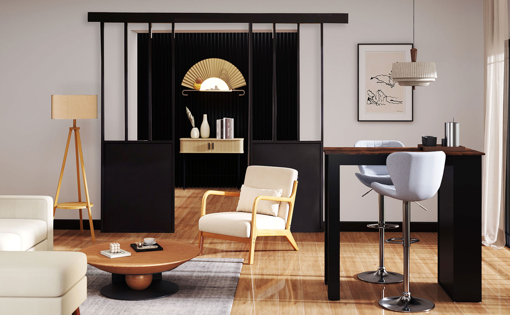 Refined Living in Bold Contrast