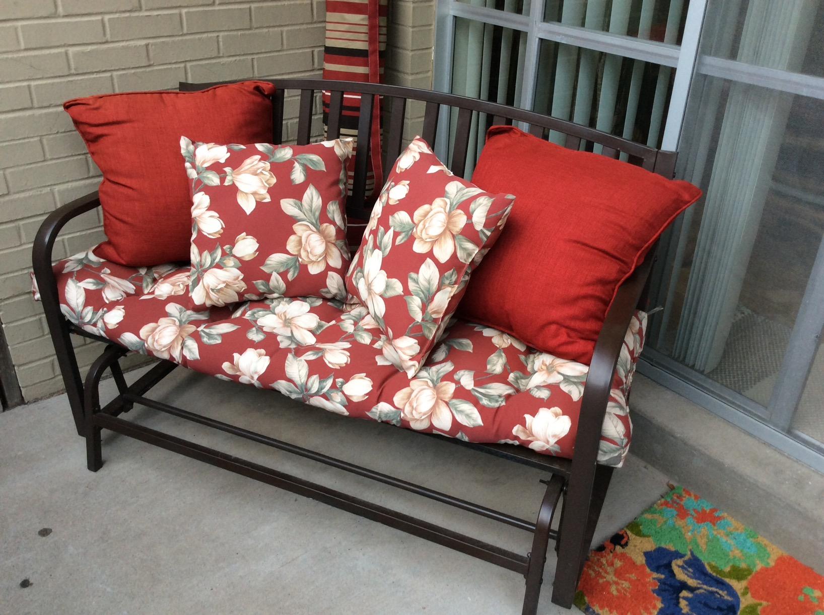 Outsunny 50" Outdoor Steel Patio Swing Glider Bench Loveseat Black