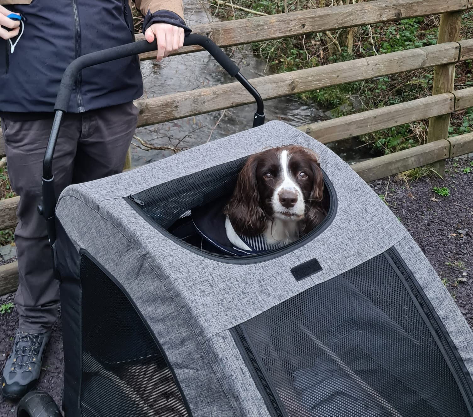 PawHut Pet Jogging Stroller Universal Wheel w/ Storage Basket