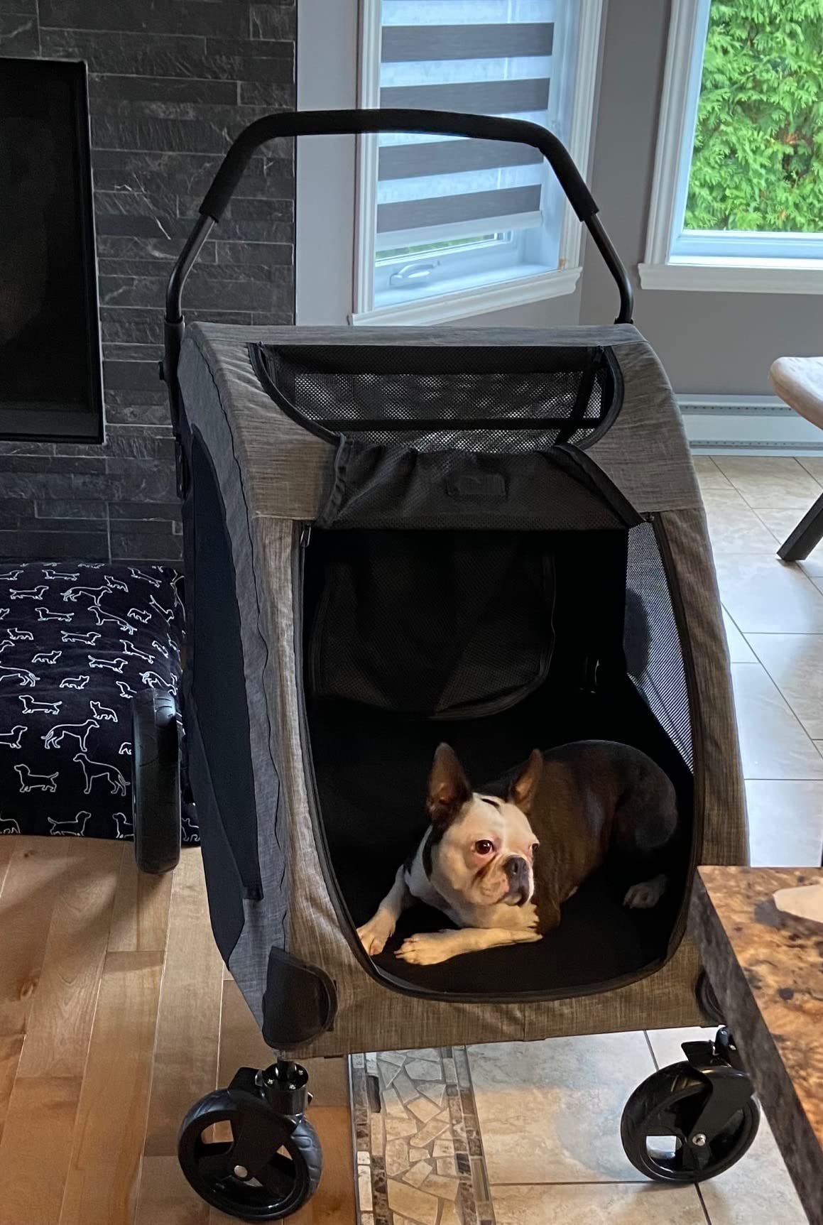 PawHut Pet Jogging Stroller Universal Wheel w/ Storage Basket