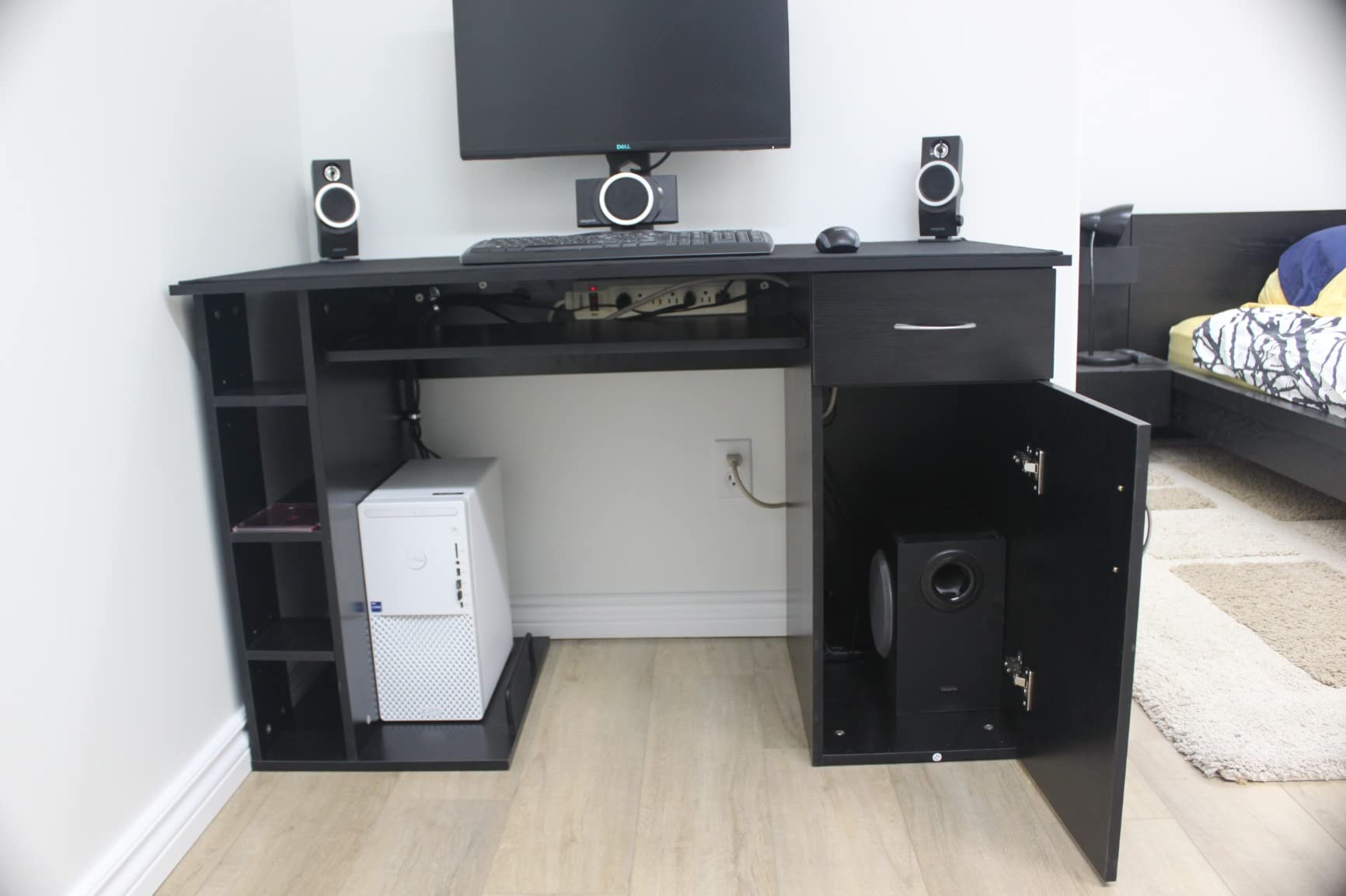 47.25" Computer Desk with Keyboard Tray, CPU Stand, Writing Desk