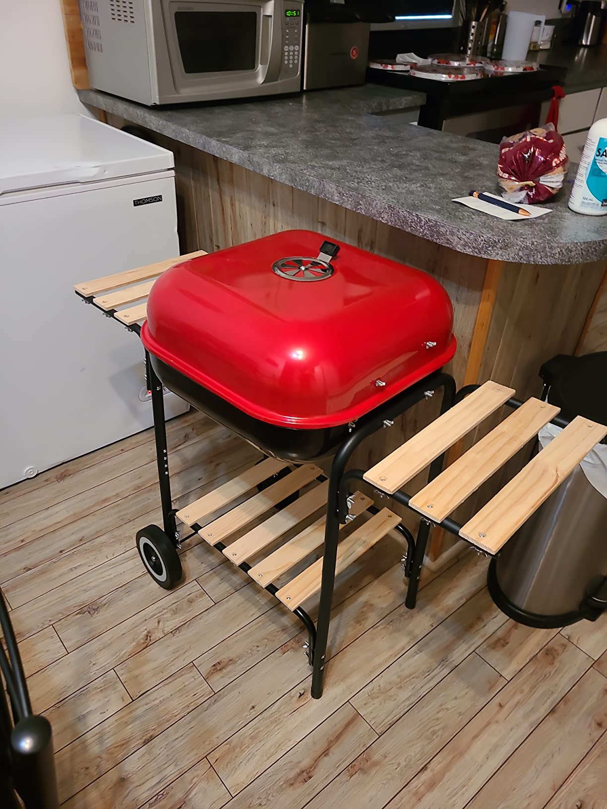 Outsunny Charcoal BBQ Trolley Barbecue Grill Patio Outdoor Garden Heat