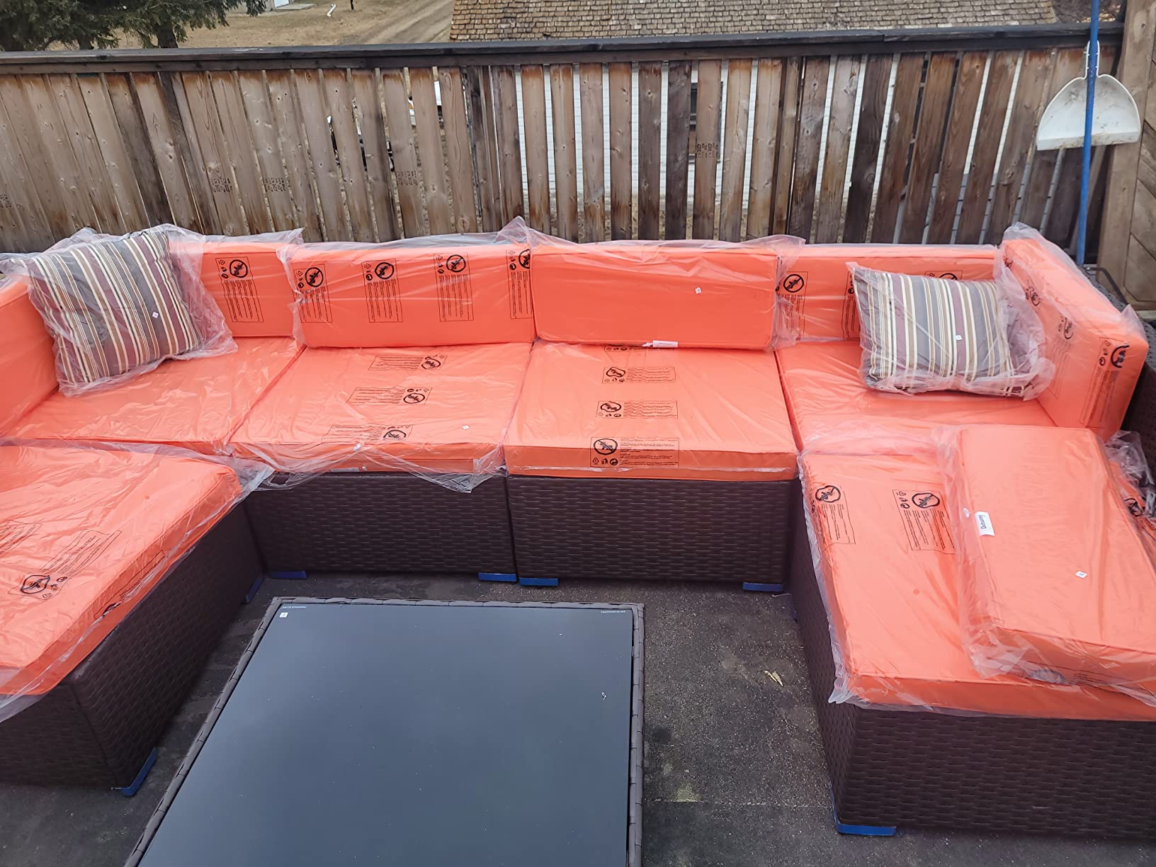 Outsunny 7 Piece Rattan Sofa Set Summer Patio Wicker Garden Outdoor