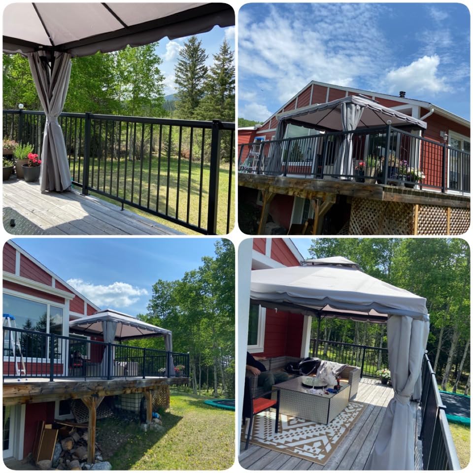 Outsunny 13' x 10' Outdoor Patio Gazebo Canopy with 2Tier Polyester