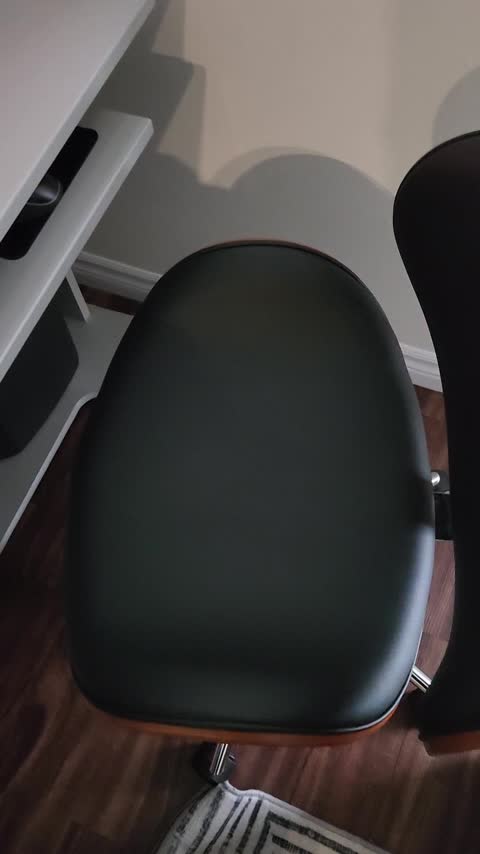 Vinsetto Office Chair, Faux Leather and Bentwood Computer Desk
