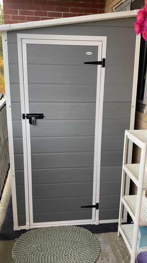 Outsunny 4x5 Small Garden Shed with Window Grey | Aosom Canada