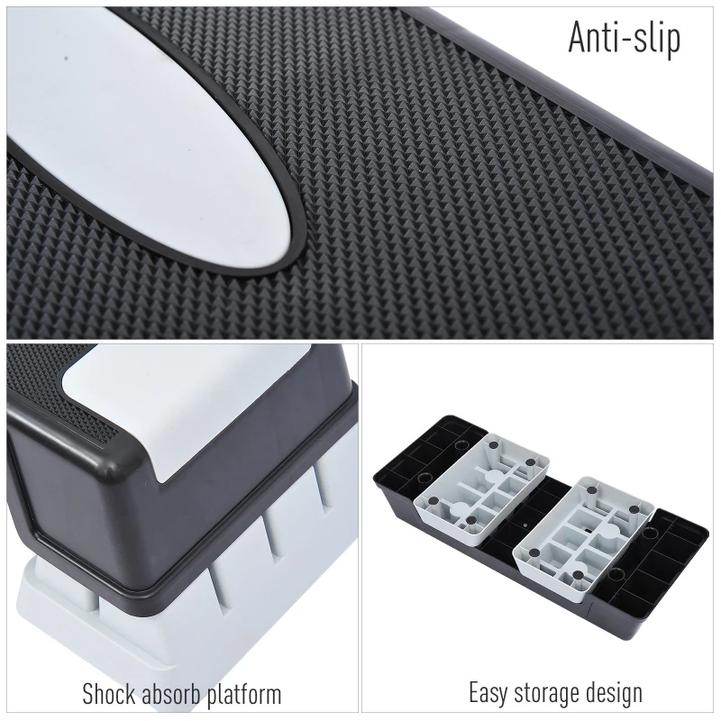 Soozier Aerobic Stepper 3-Level Riser Fitness Cardio Workout Steps 4.7" - 6.7" - 8.7"