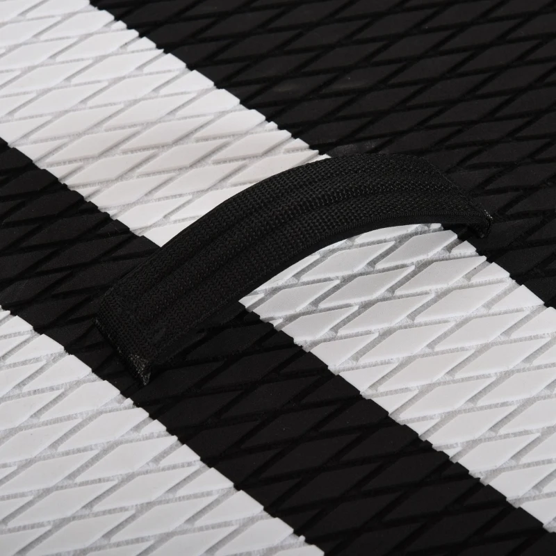 Soozier 10' x 32" x 6" Inflatable Stand Up Paddle Board with ISUP Accessories, Carry Bag, Non-Slip Deck, Adj Paddle, Pump, Leash for Adults Kids, Black and White