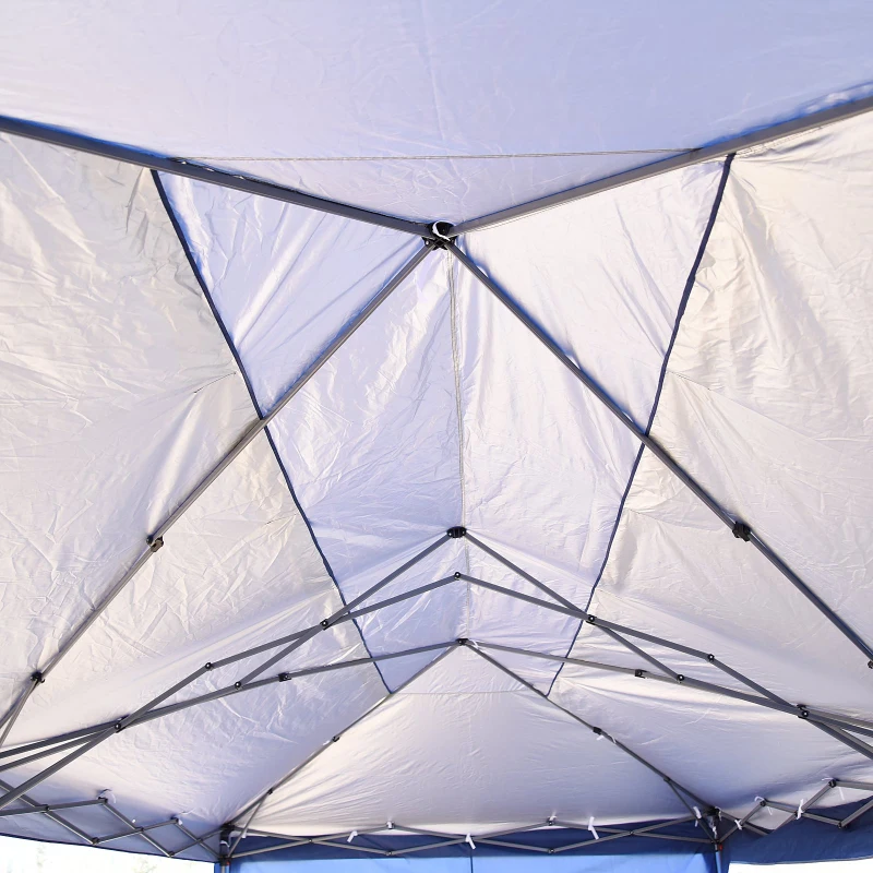 Outsunny 10' x 20' Outdoor Pop Up Canopy Tent Party Tent Instant Shelter W/ Carrying Bag, Blue