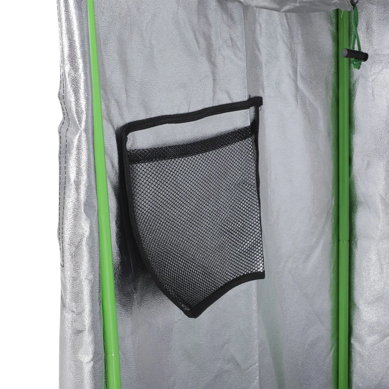 Outsunny Hydroponic Plant Grow Tent 55"*23.5" Reflective Mylar Obeservation Window Indoor Floor Tray