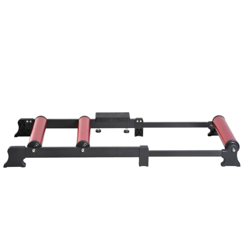 Soozier Length Adjustable Bike Roller Trainer Indoor Cycling Resistance Exercise Fitness Machine Home Gym Portable Red