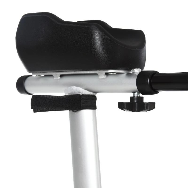 HOMCOM Adjustable Aluminum Upright Rollator Walker for Seniors, Medical Walker Wheelchair with Bag Armrest