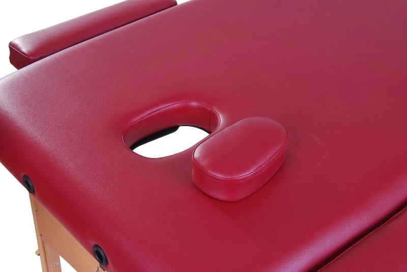 Soozier 91-Inch Portable Massage Table Spa Bed 2 Fold Thick and High Density Foam Red Plus Carrying Bag