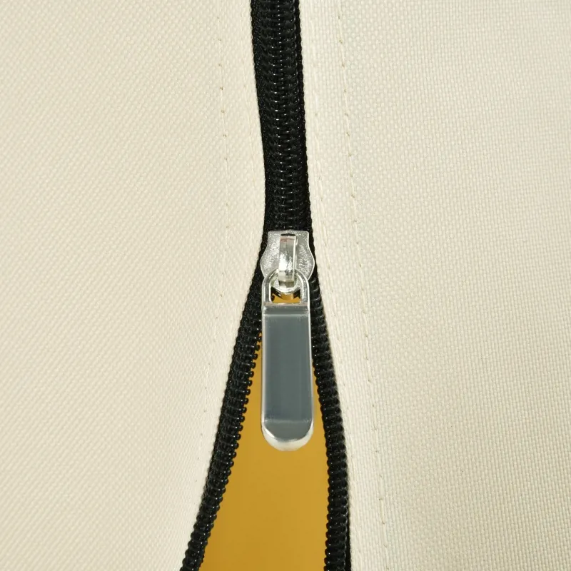 Outsunny 87-Inch Patio Umbrella Cover 600D Waterproof Outdoor Offset Banana Style, Beige and Coffee