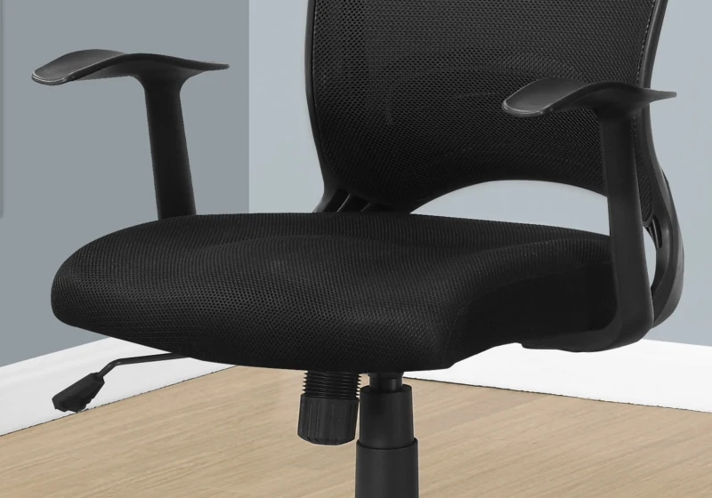 Monarch Ergonomic Swivelling Mid Back Office Chair - Black