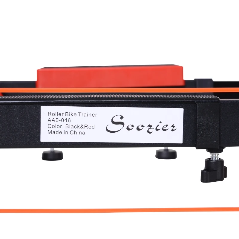 Soozier Bike Roller Adjustable Trainer Indoor Fitness Cycling Parabolic Roller Bike Trainer Portable Bike Exercise - Red