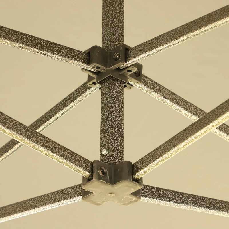 Outsunny 10' x 15' Pop Up Canopy Gazebo with 3-Level Adjustable Height, Wheeled Roller Bag, UV Fighting Roof, Grey